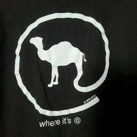 Vintage 90's Camel Men's XL where it's at black T-shirt - Picture 5 of 5